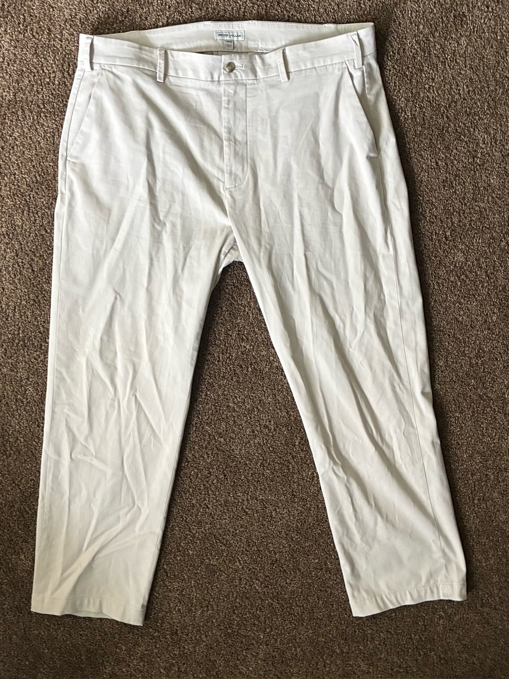 Peter Millar Men's Signature Sateen Classic Fit Pant, Size 38/32, Beige